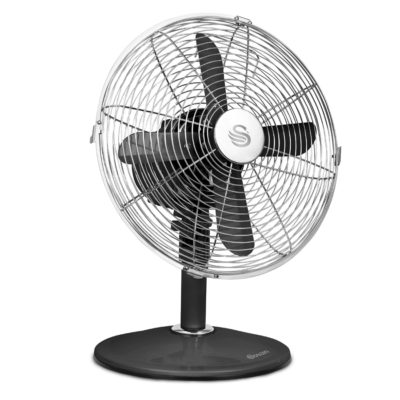 Swan Retro 12  Desk Fan - Black